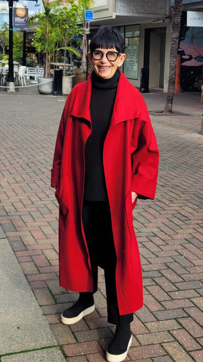 Valley Coat Dark Red